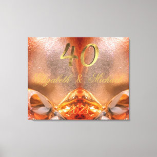 Ruby Wedding 40th Wedding Anniversary Canvas Print