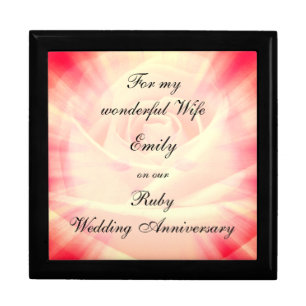 Ruby Wedding Anniversary Gift Box