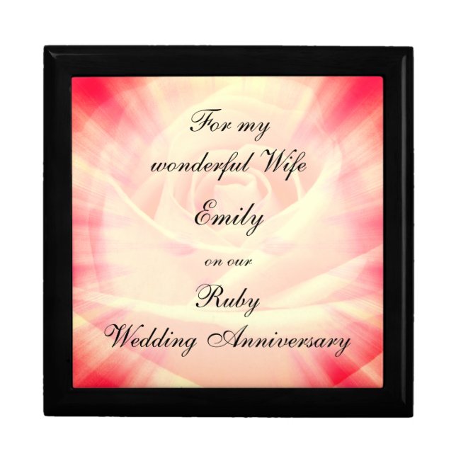 Ruby Wedding Anniversary Gift Box (Front)