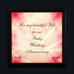 Ruby Wedding Anniversary Gift Box<br><div class="desc">Ruby Wedding Anniversary gift box for my Wife.  Theme - 40th anniversary stylish elegant Gift Box.</div>