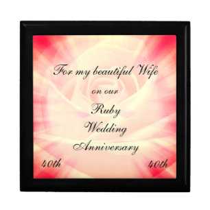 Ruby Wedding Anniversary Gift Box