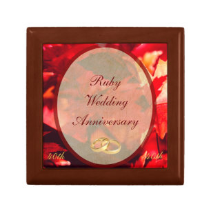 Ruby Wedding Anniversary Jewelry Box