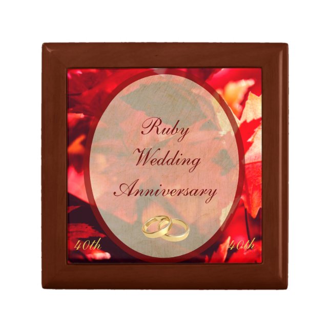 Ruby Wedding Anniversary Jewelry Box (Front)