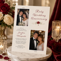 Ruby Wedding Anniversary Photo Celebration