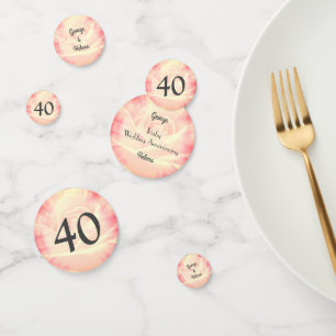 Ruby Wedding Anniversary Table Confetti