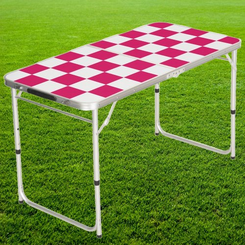 Ruby  White Punk Rocker Tailgate Beer Pong Table