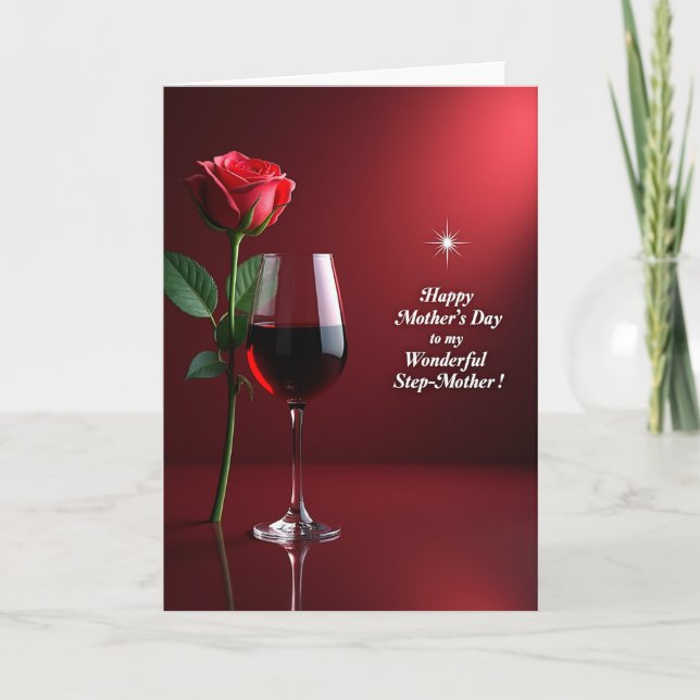 Ruby Wine Mothers Day Card (Front)