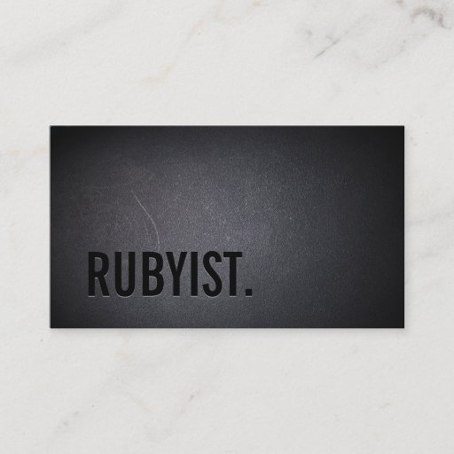 Customizable Professional Black Out Rubyist Business Card