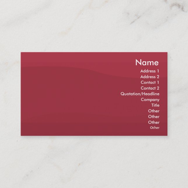 Rubyred Wave - Business Business Card (Front)