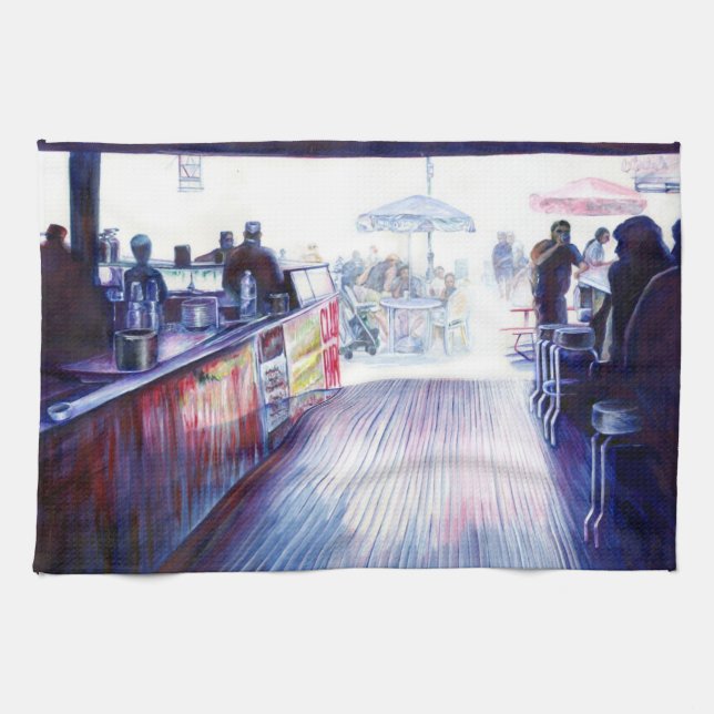 Ruby's, Coney Island, New York Kitchen Towel (Horizontal)