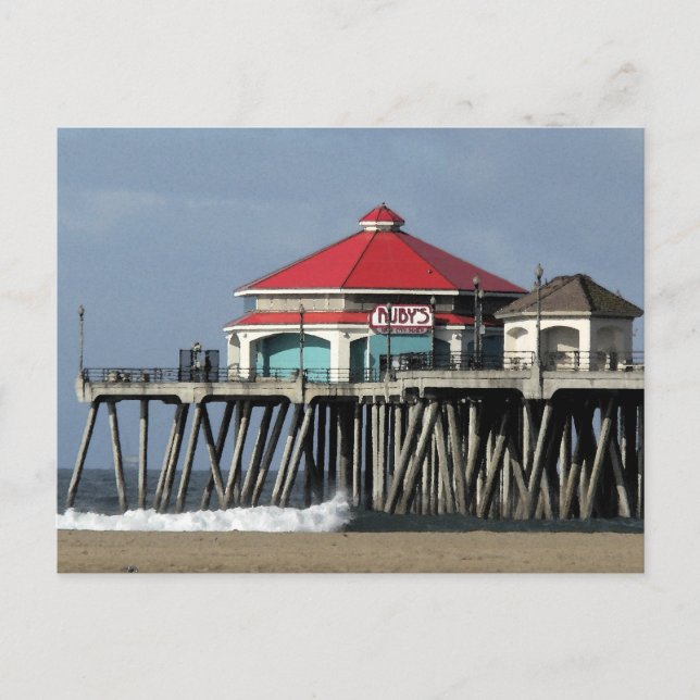 Ruby's Diner Huntington Beach Pier Postcard (Front)