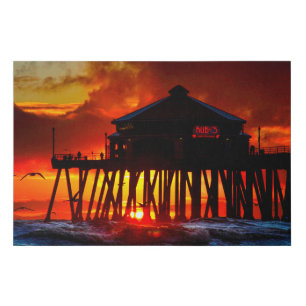 Ruby's Surf City Diner Faux Canvas Print