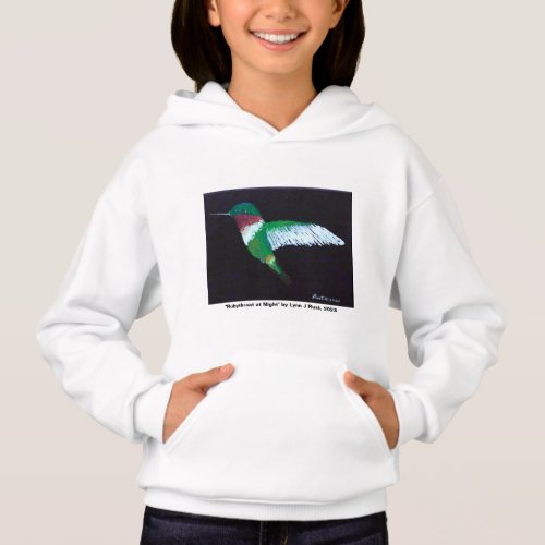 Rubythroat at Night kids art hoodie