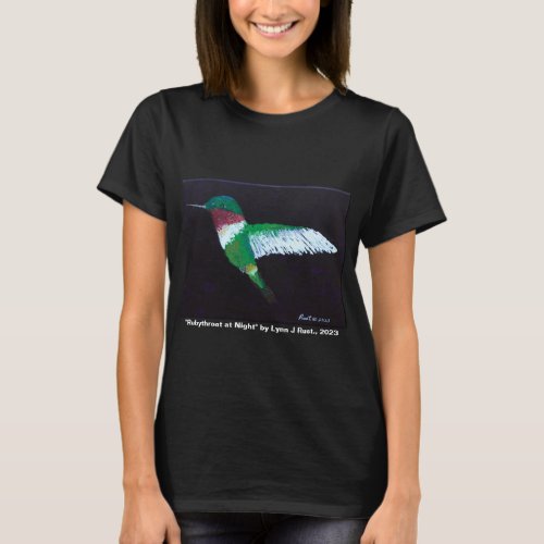 Rubythroat at Night womens art T_shirt