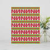 Rucava Red and white folk art geometric pattern I (Standing Front)