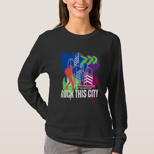 Ruck This City Urban Hiking Rucksack Backpack Work T-Shirt (Front)