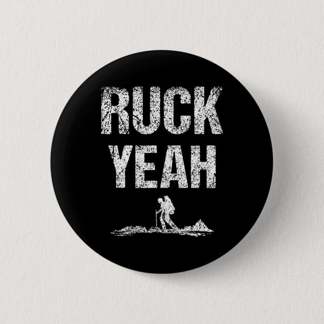 Ruck Yeah Workout Rucksack Backpack Rucking  Button (Front)