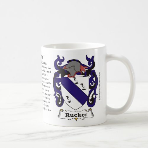 Rucker Family Coat of Arms Mug