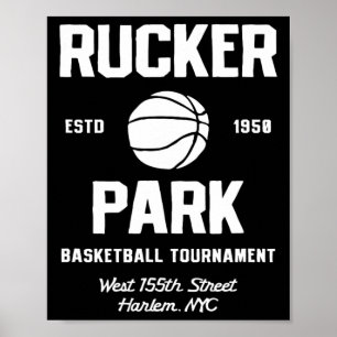 Rucker Park Sketll Tournament Harlem Nyc Streetll  Poster