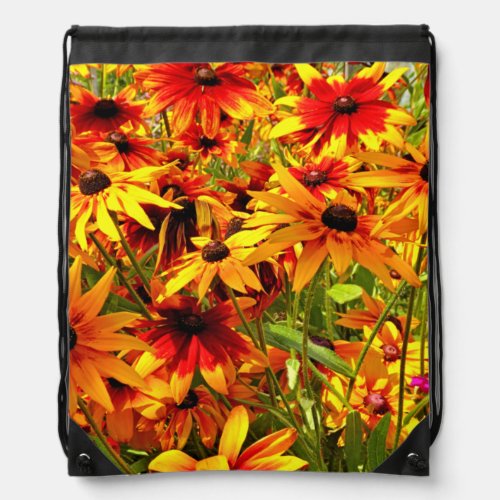 RUDBECKIA FLOWERS   DRAWSTRING BAG