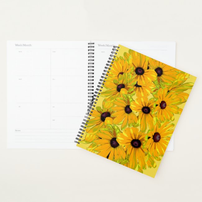 Rudbeckia Flowers Floral Weekly/Monthly Planner
