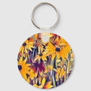 RUDBECKIA FLOWERS KEYCHAIN