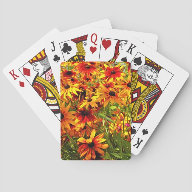 RUDBECKIA FLOWERS   POKER CARDS (Back)