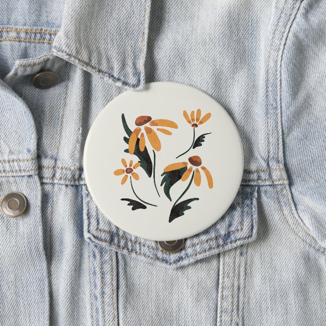 Rudbeckia Hirta Black-Eyed Susan Aesthetic Flowers Button (In Situ)