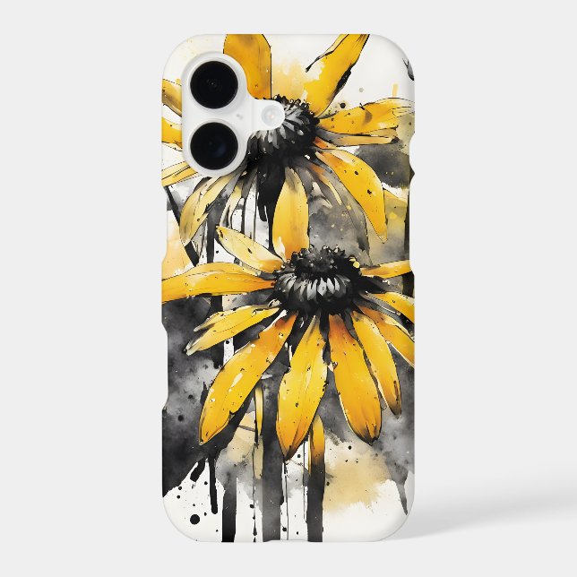 Rudbeckia - Watercolor flowers Case-Mate iPhone Case (Back)