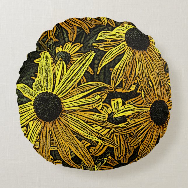 RUDBECKIAS ROUND PILLOW (Front)