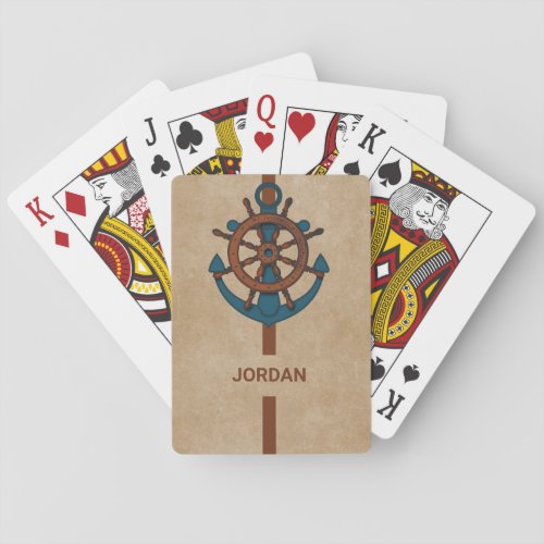 Rudder And Anchor Poker Cards