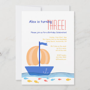 Rudders and Boats Invitation