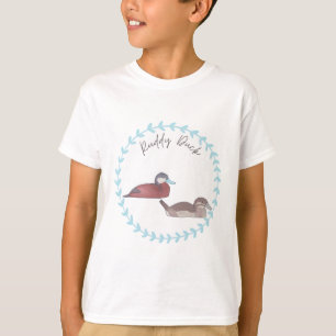 Ruddy Duck bird species bird watercolor art T-Shirt