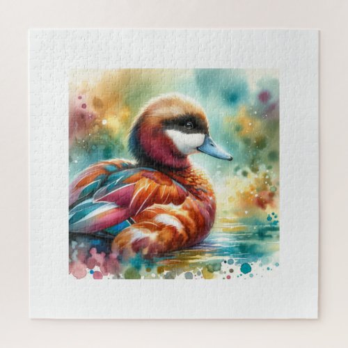 Ruddy Duck Serenity AREF773 _ Watercolor Jigsaw Puzzle