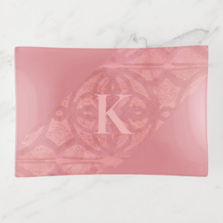 Ruddy Pink Batik Letter Trinket Tray