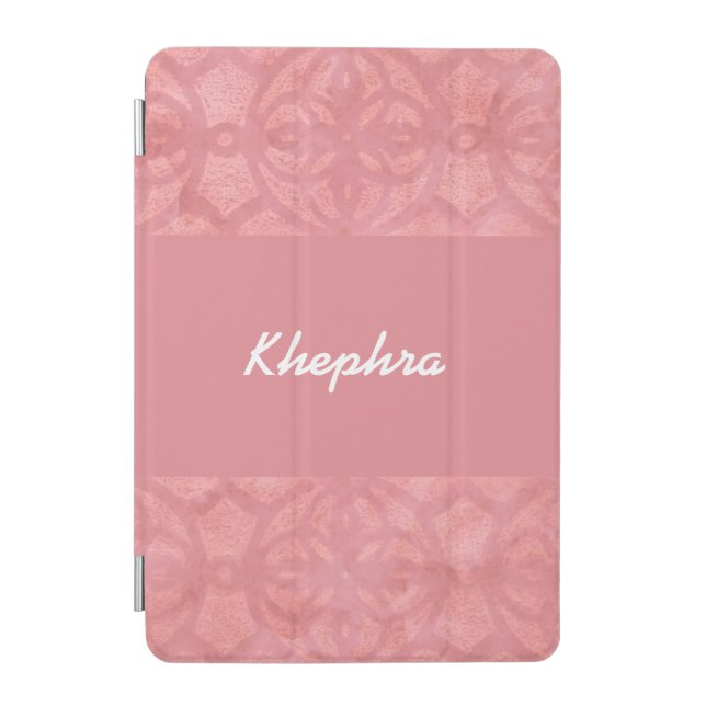 Ruddy Pink Batik Name iPad Mini Cover (Front)