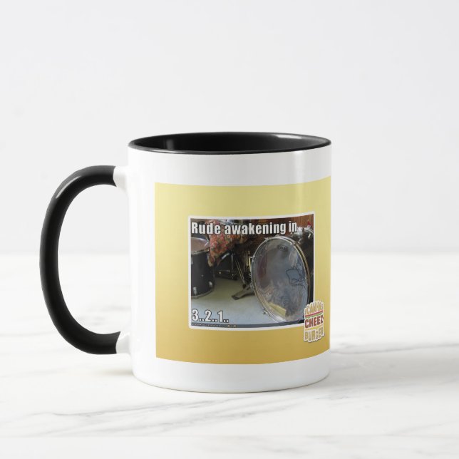 Rude awakening in mug (Left)