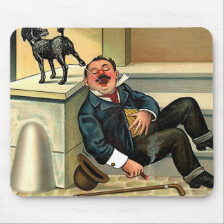 RUDE AWAKENING - Vintage Dog Art Mouse Pad
