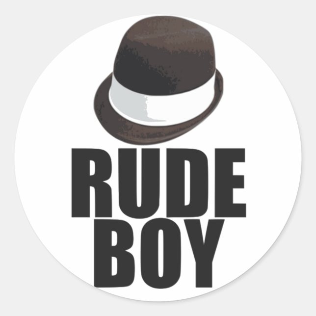 Rude Boy Classic Round Sticker (Front)