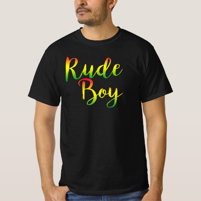 Rude Boy - G00d Vibes Only Rasta Reggae Roots Tee (Front)