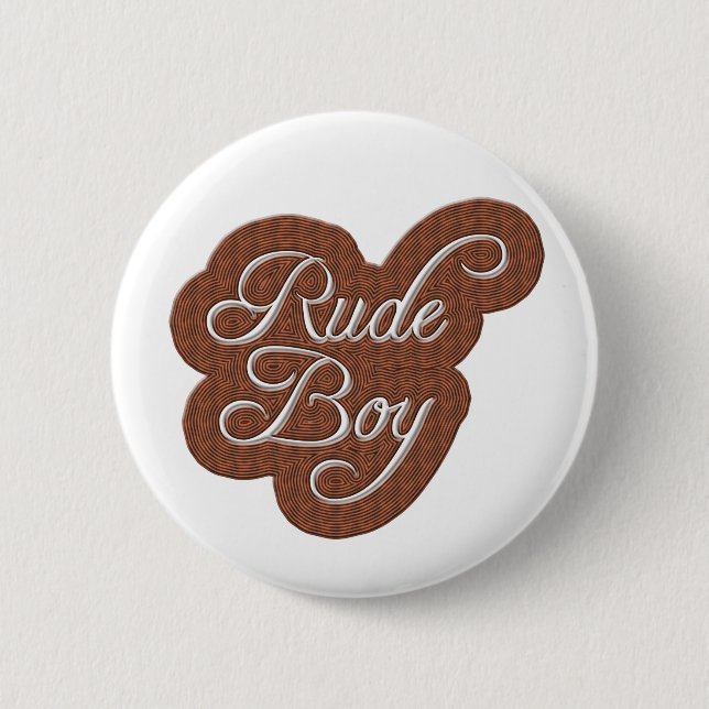 Rude Boy Pinback Button (Front)