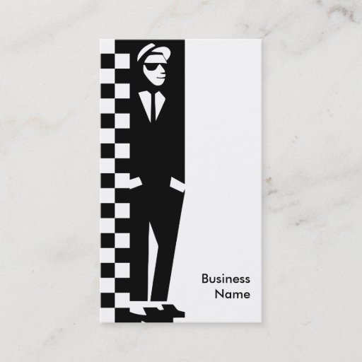 Customizable rude boy : ska business card template