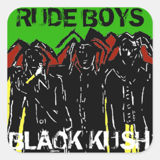 RUDE BOYS BLACK KUSH SQUARE STICKER