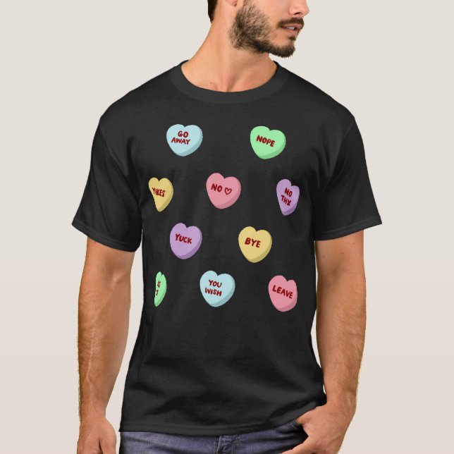 Rude Conversation Hearts T-Shirt (Front)