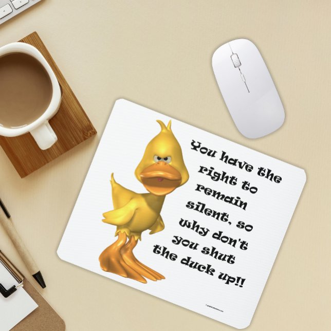 Rude Duck Square  Mouse Pad (Creator Uploaded)