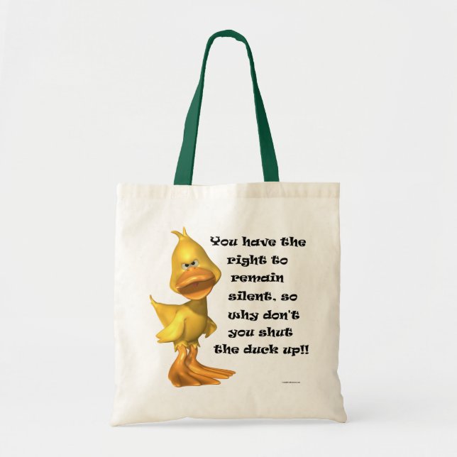 Rude Duck Tote Bag (Front)