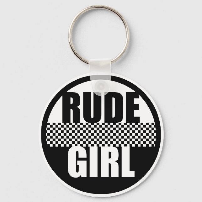 Rude Girl Keychain (Front)