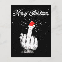 Rude Merry Christmas Middle Finger Xmas Ugly