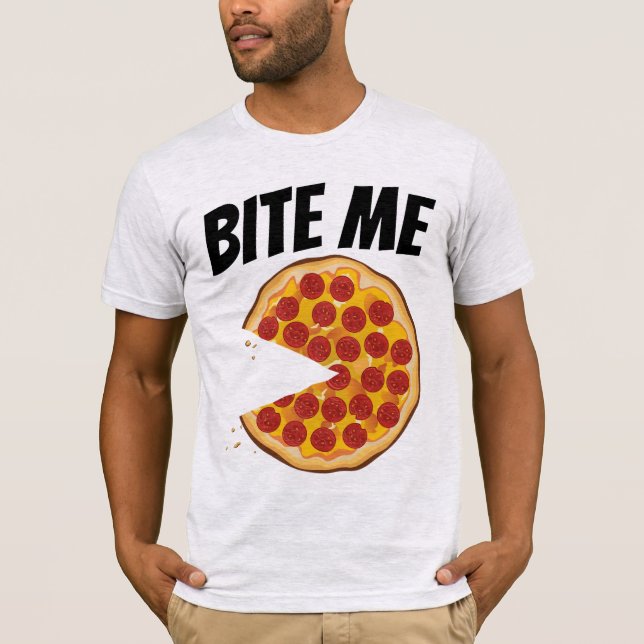 RUDE OFFENSIVE MEN'S PIZZA T-Shirts (Front)
