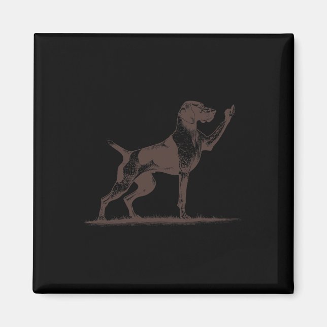 Rude Pointer Dog Hole German Shorthaired Pointer D Magnet (Front)